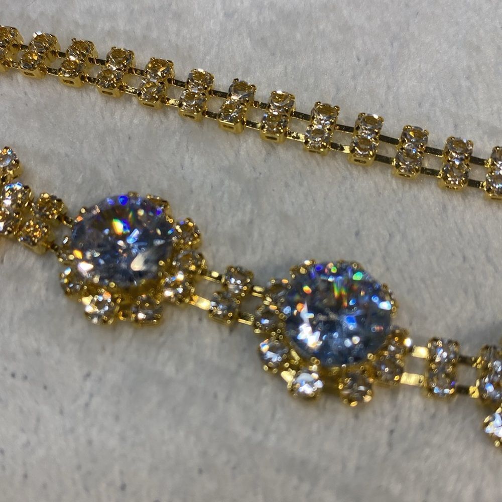 Rhinestone Jewel Fancy Dog Necklace Jewelry Collar - Picture 5 of 6
